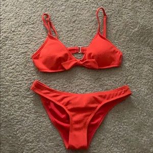 coral bikini